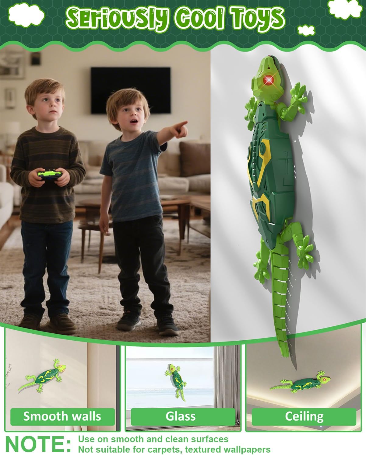 Wall Climbing Lizard,Wall Crawler Gecko Remote Control Car,Floor Ceili