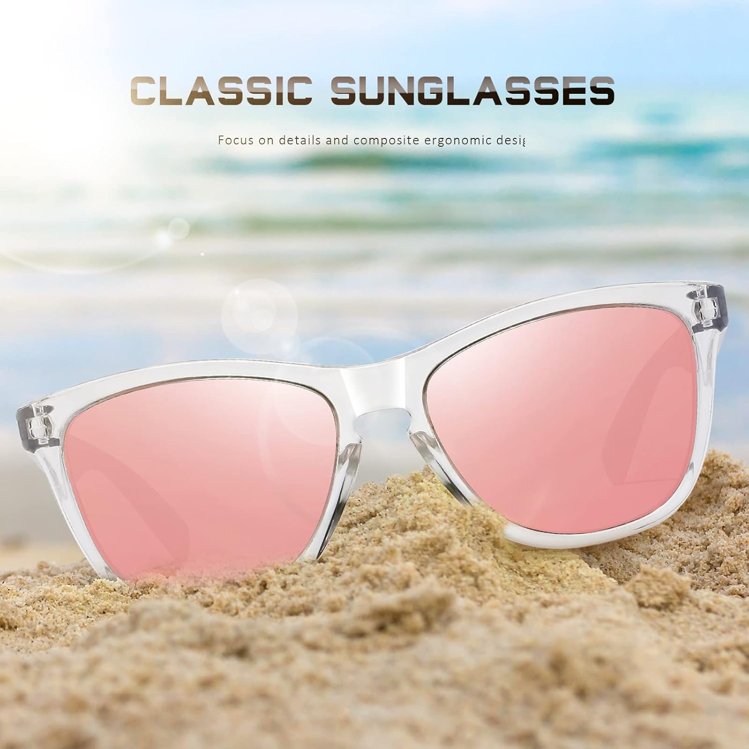 DANAMY Sunglasses Womens Polarized Sunglasses for Women Trendy Designe