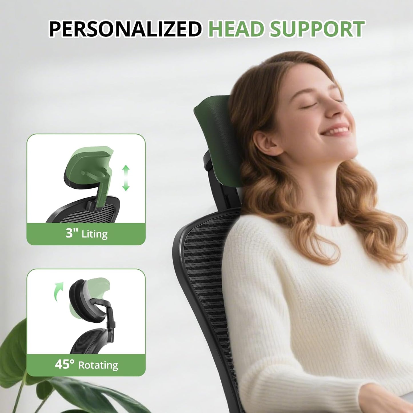 Office Chair Ergonomic Desk Chair, 330LBS Capacity, High Back Computer