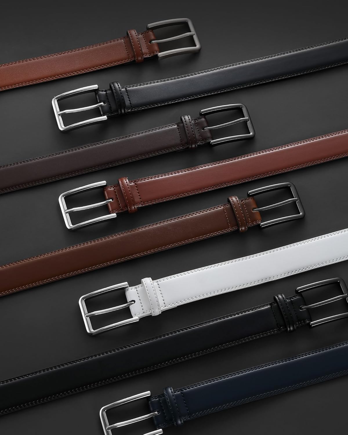 CHAOREN Mens Belt Leather - 1 3/8" Dress Belts for Men - Considerate G