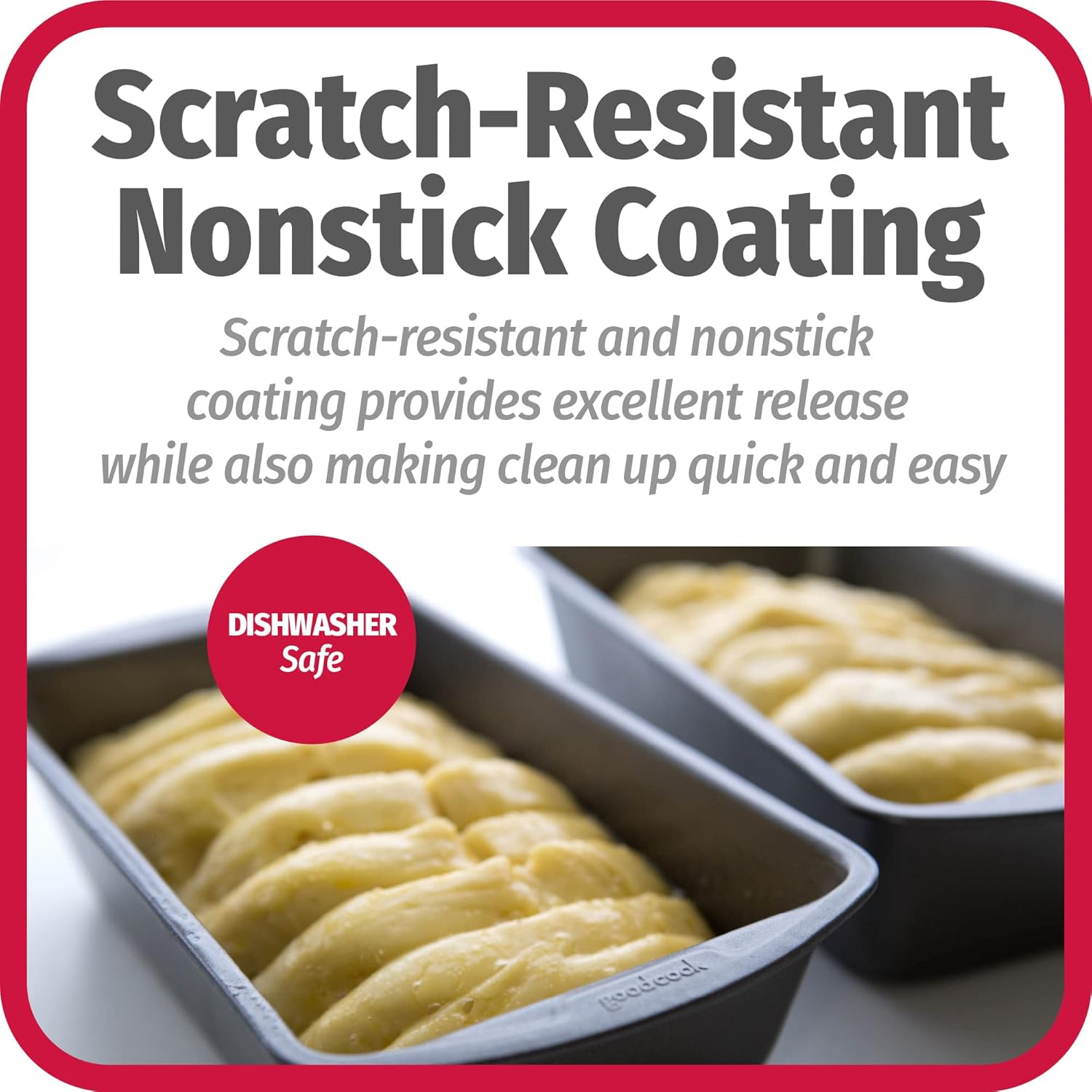 GoodCook Nonstick Loaf Pan 9 x 5-Inch Heavy-Duty Steel Bakeware with E