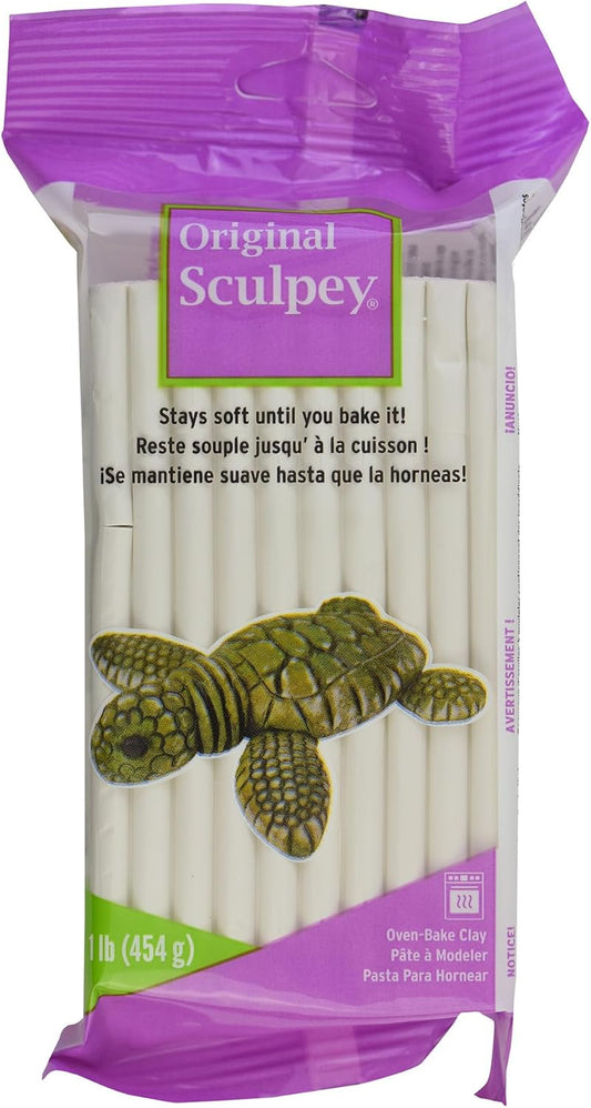 Sculpey: Original Sculpey Clay: White - 1 lb - Polymer Oven Bake Clay,