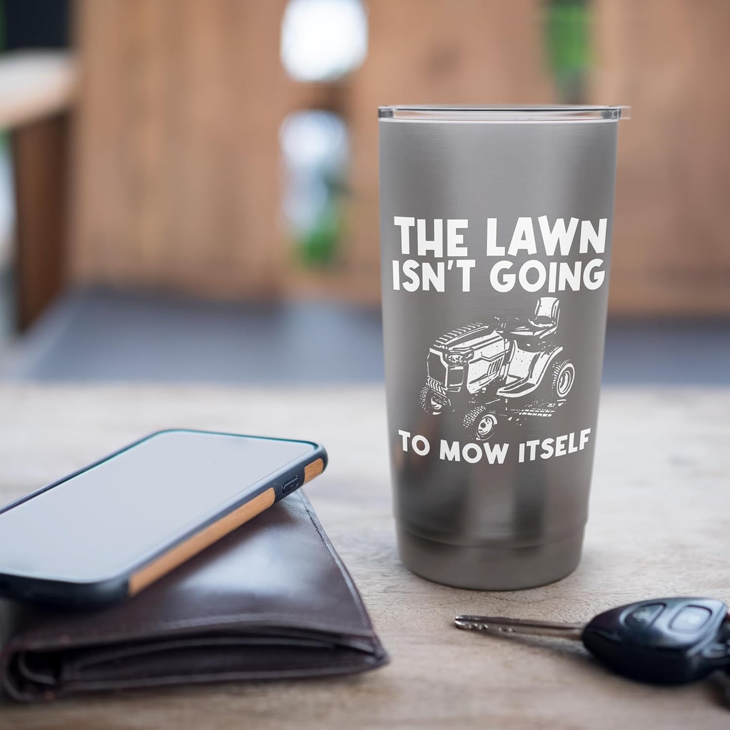Cool Lawn Mower For Men Women Lawn Mowing Worker Landscapers Stainless Steel Insulated Tumbler