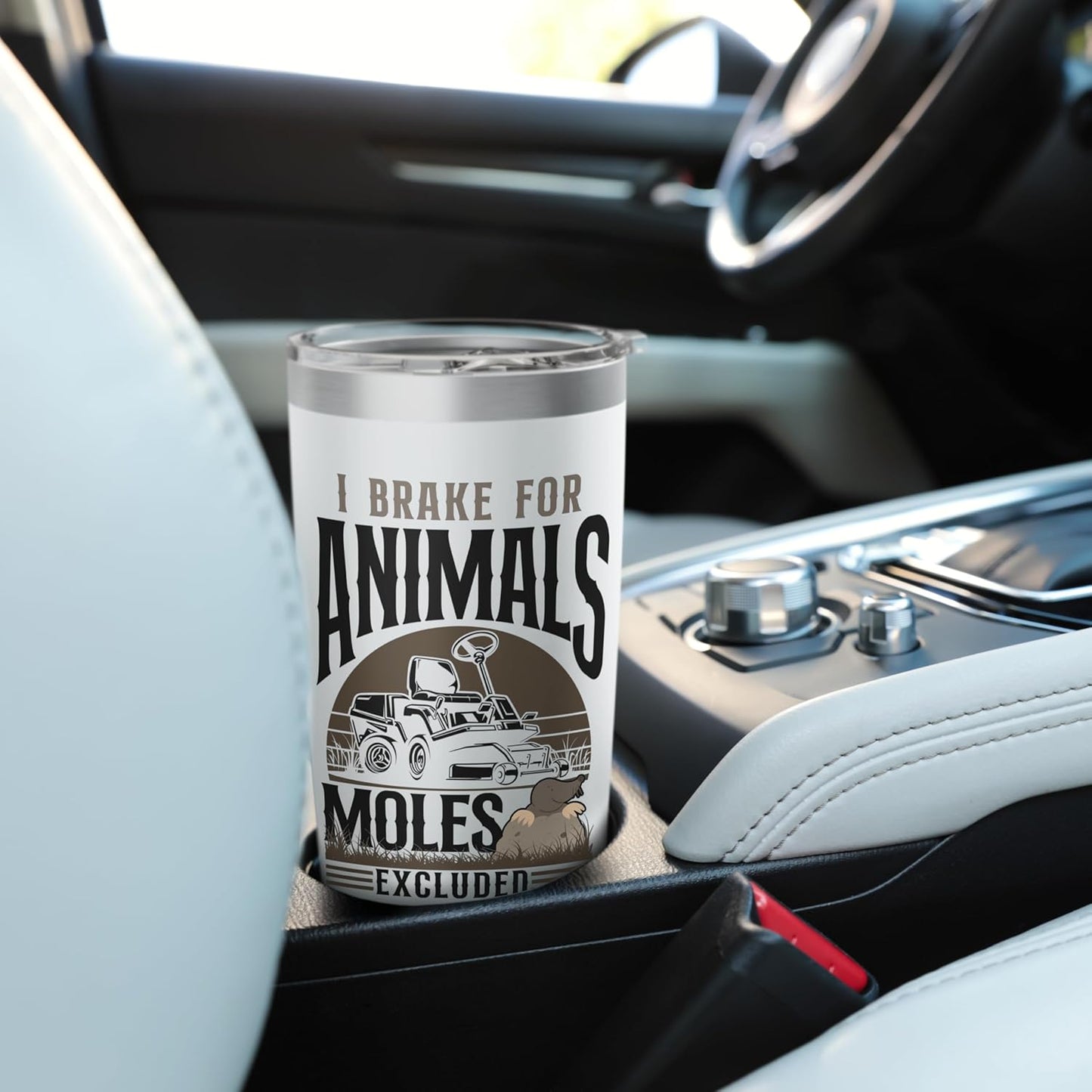 Lawn Mower Mowing Dad Father Landscaper Mole Tractor I Break Stainless Steel Insulated Tumbler