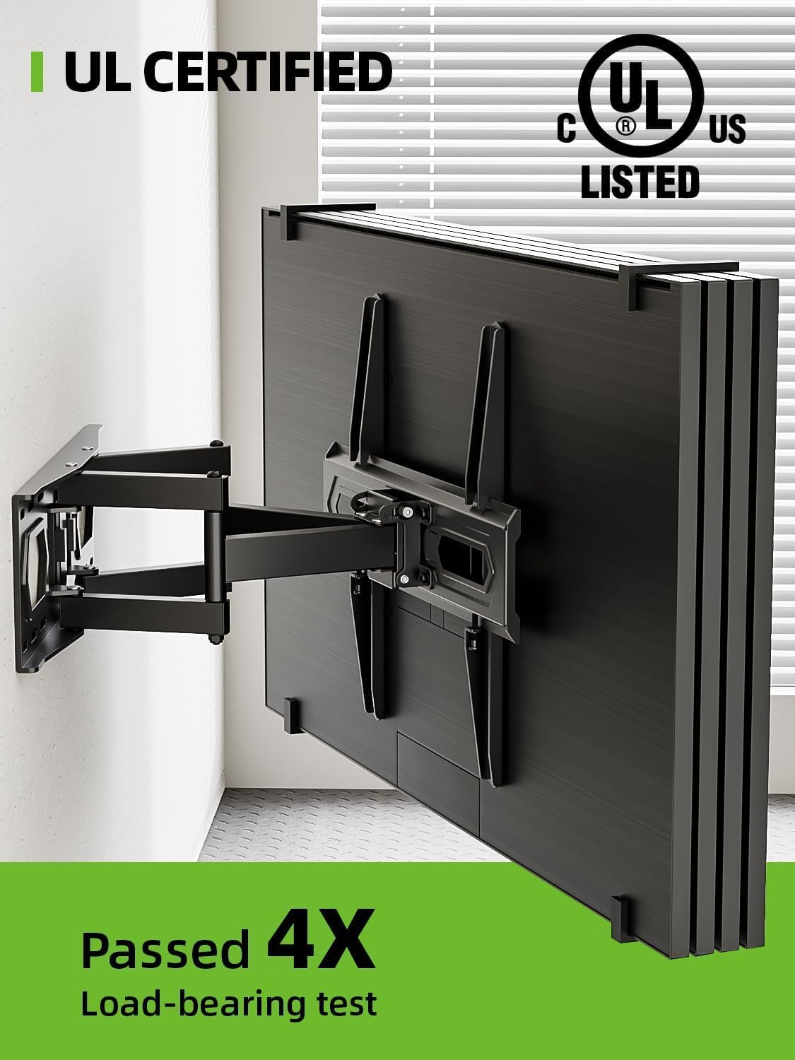 USX MOUNT TV Wall Mount for 32-74 inch Flat Screen/LED/4K up to 110lbs