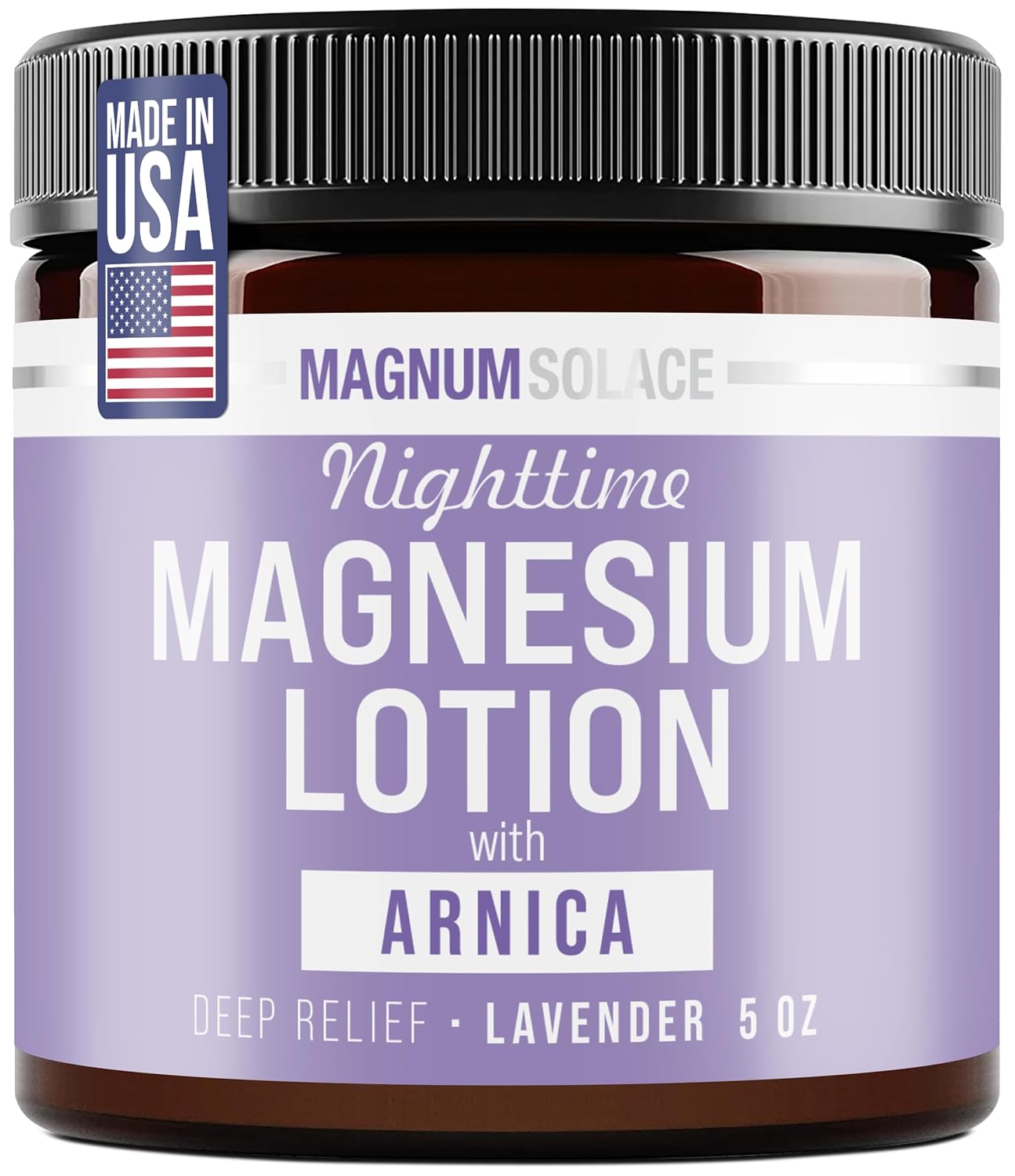 Magnum Solace Nighttime Magnesium Lotion with Arnica – Highly Concentr