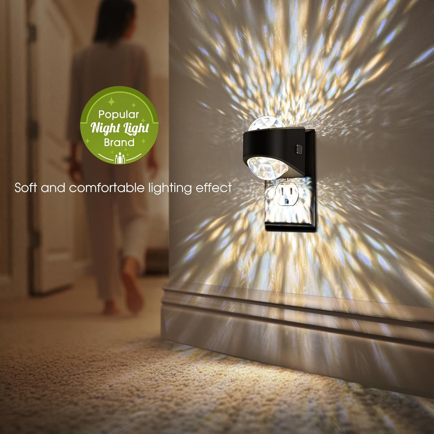 Briignite Night Light, Night Lights Plug into Wall, LED Projector Nigh
