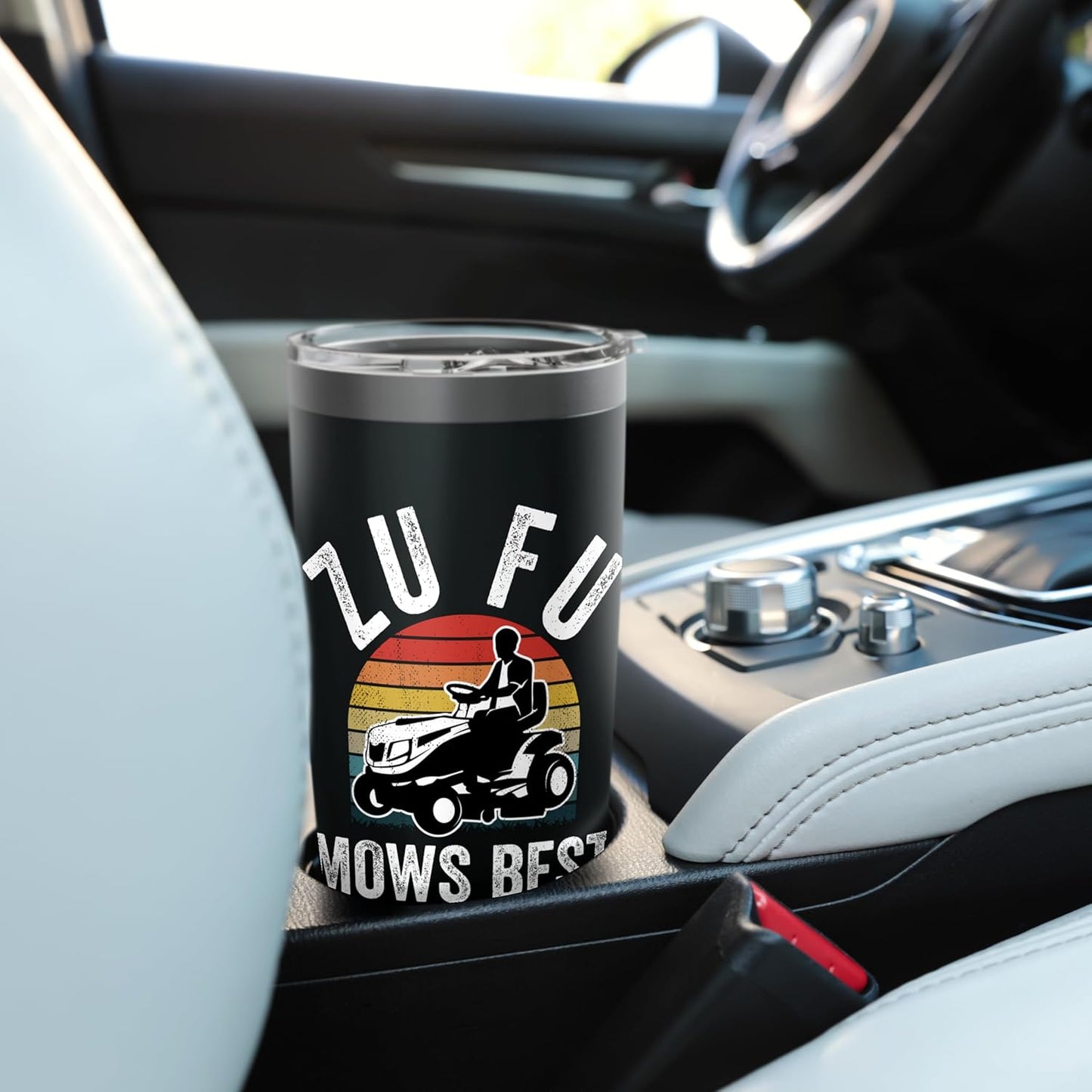 Zu fu Mows Best Funny Gardener Lawn Care Father's Day Stainless Steel Insulated Tumbler