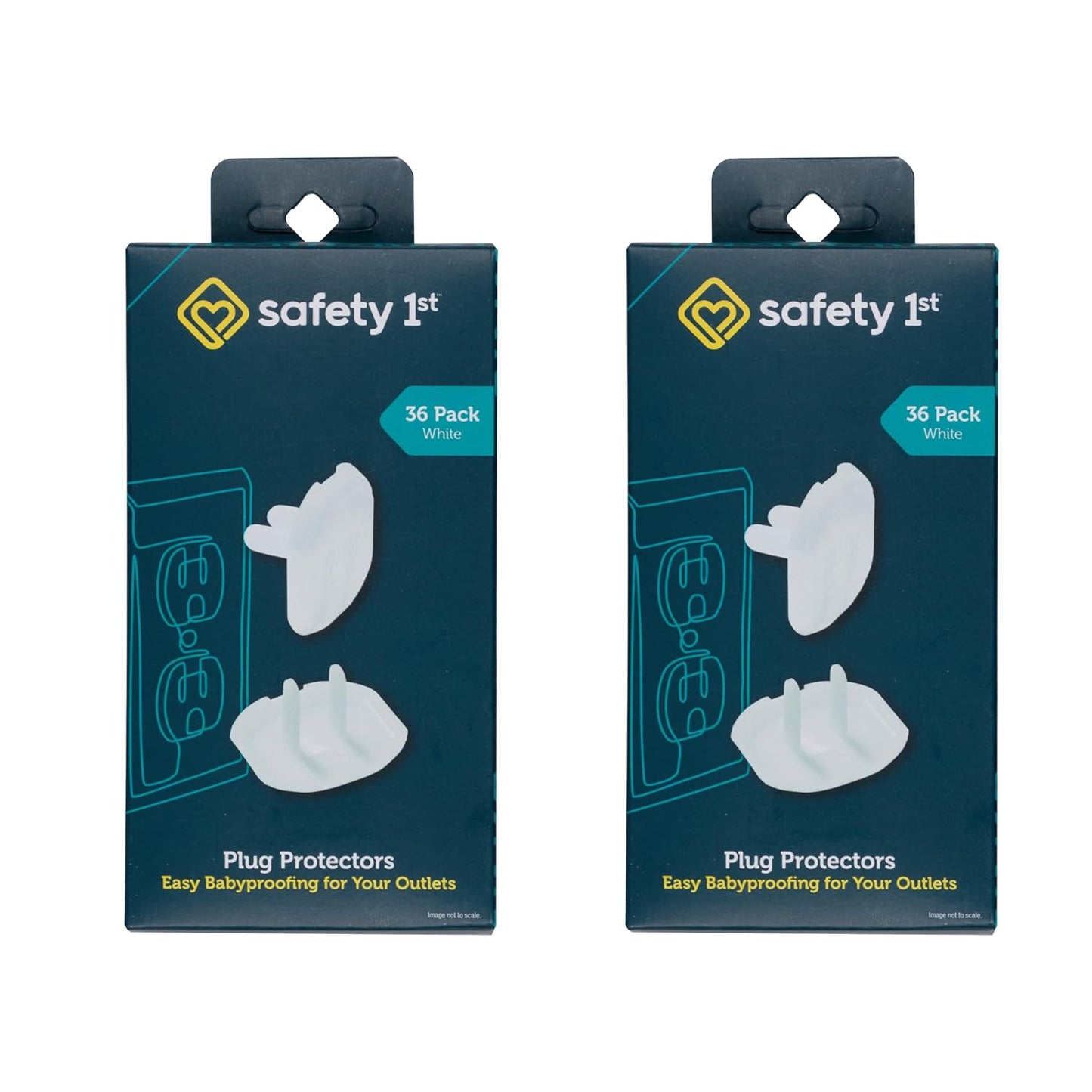 Safety 1st Electrical Outlet Baby Proof Covers, Secure Outlet Plugs, B