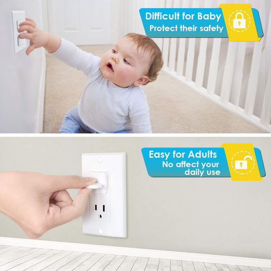 Outlet Covers Babepai 38-Pack White Child Proof Electrical Protector S
