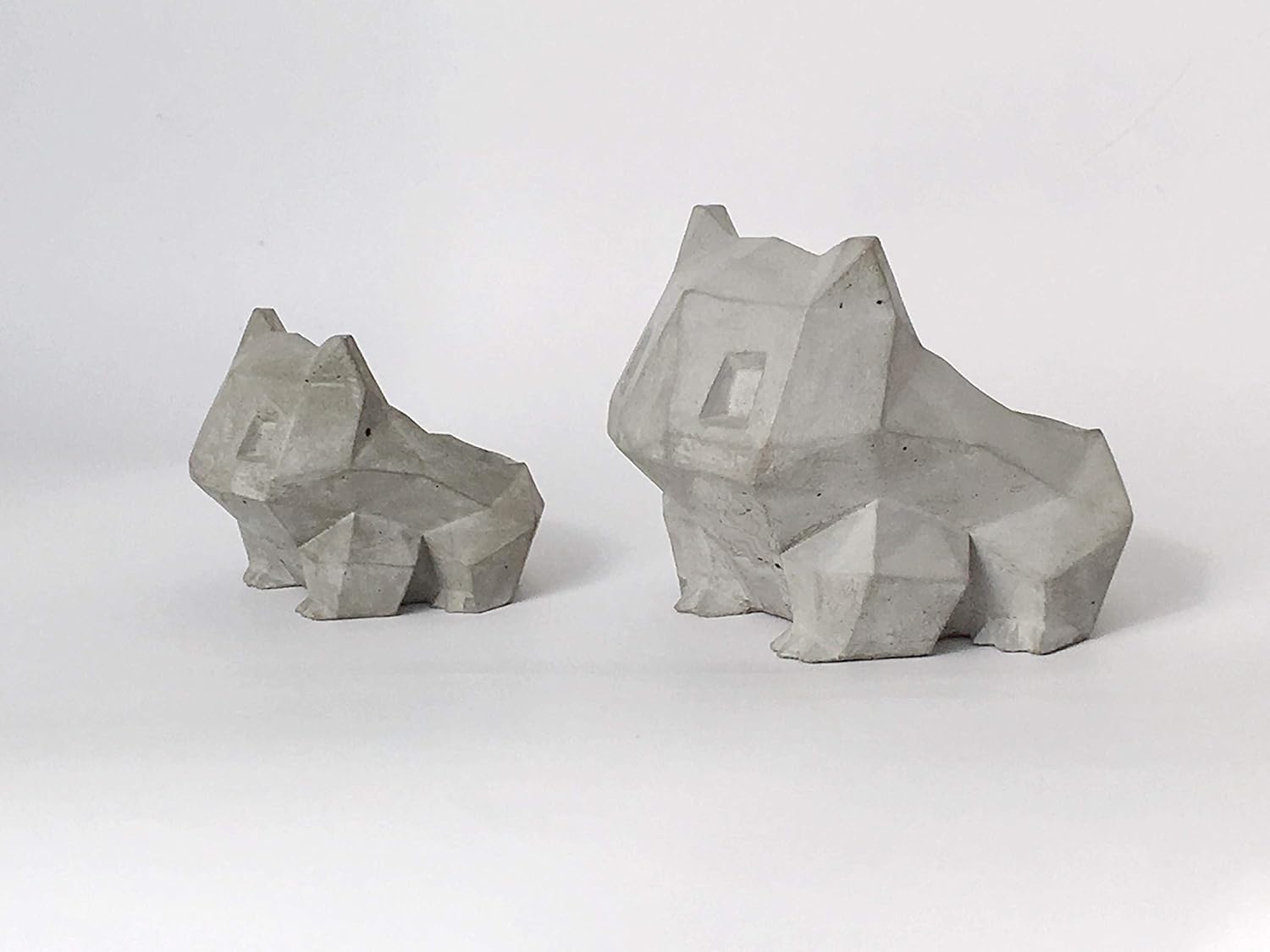 Silicone Mold Concrete Toy Faceted Diy Planter Candle Holder Pot Tea L