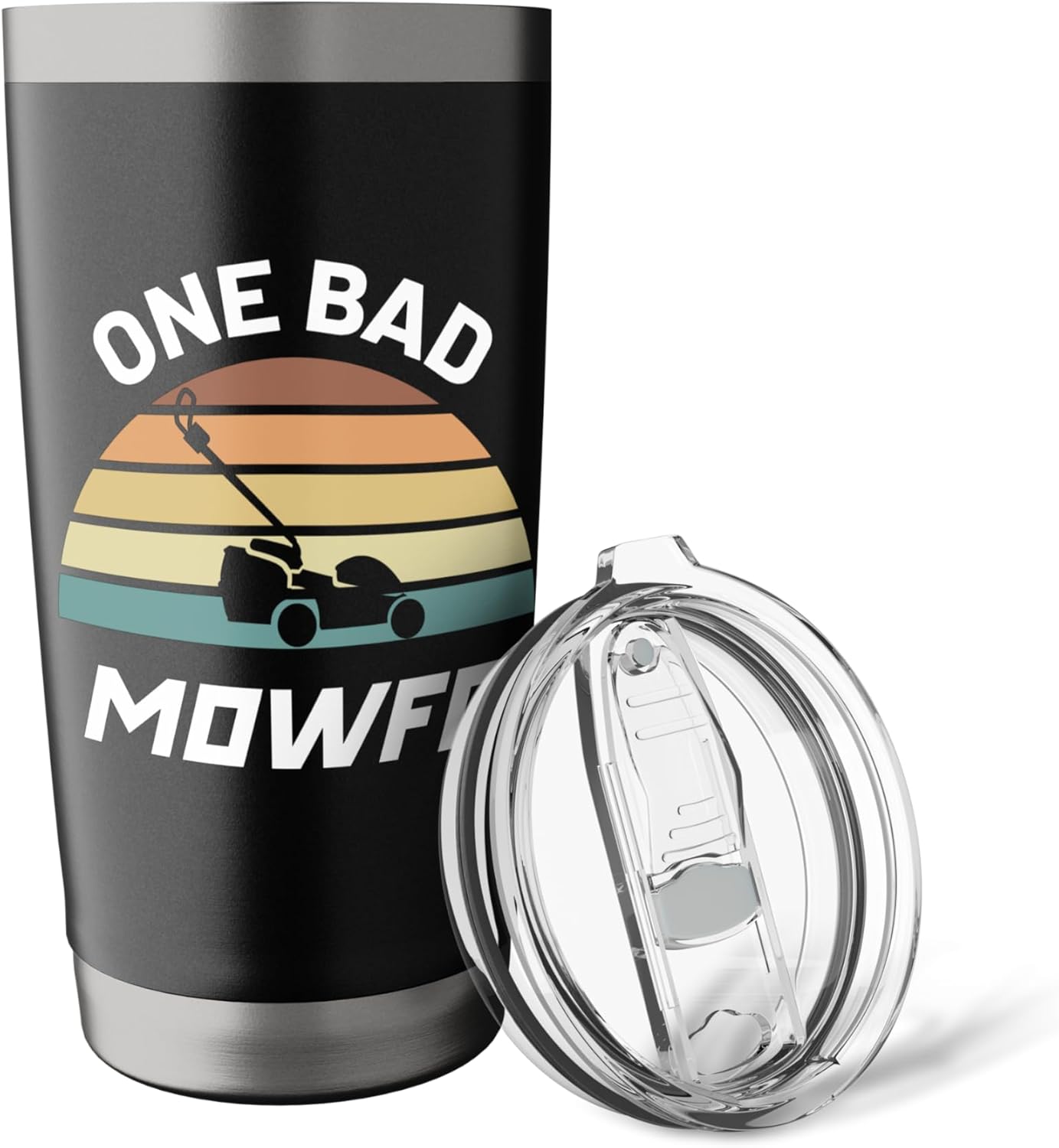 One Bad Mowfo Funny Lawn Care Mowing Gardener Father's Day Stainless Steel Insulated Tumbler