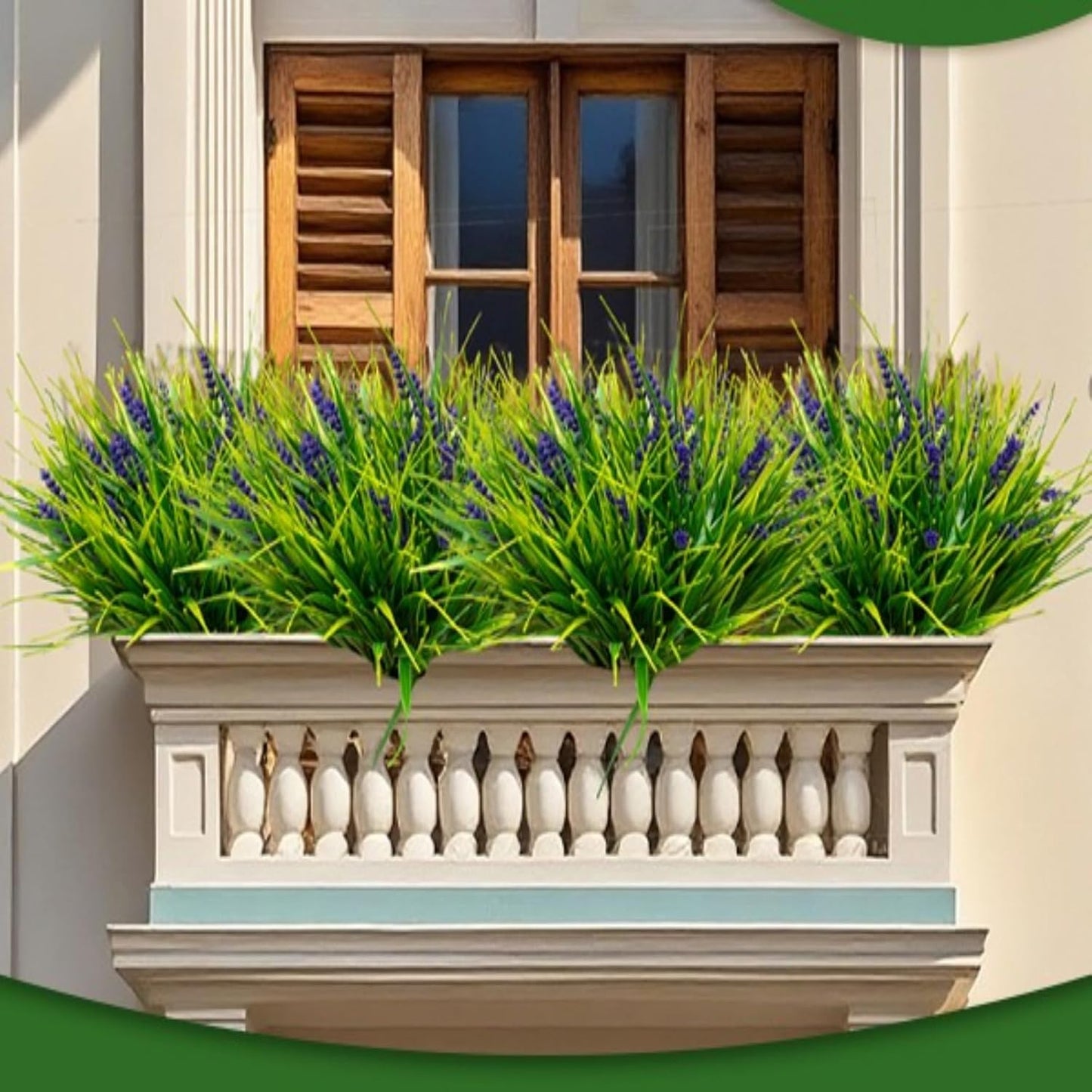 Artificial Flowers for Outdoors,12 Bundles UV Resistant Artificial Plants Outdoor,Not-Fading Plastic Faux Flowers for Outdoor Planters for Yard Garden Porch Patio Window Home Decor,No Pot Included