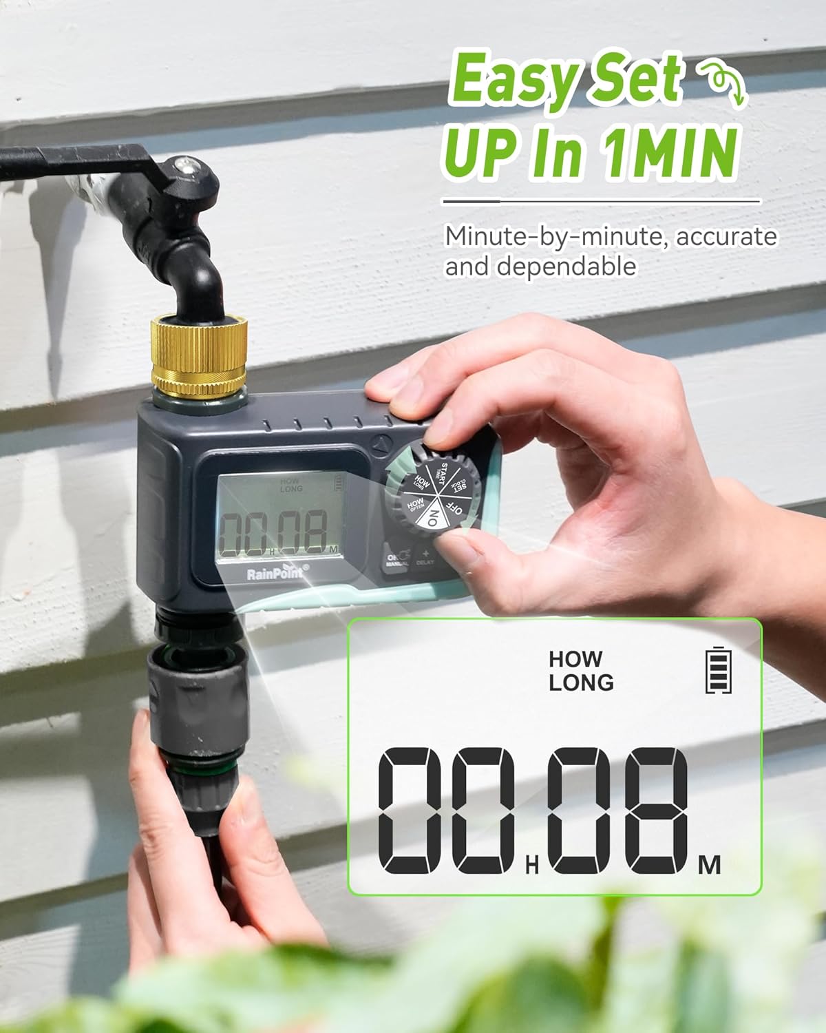 RAINPOINT Sprinkler Timer Outdoor,Programmable Water Timer for Garden 