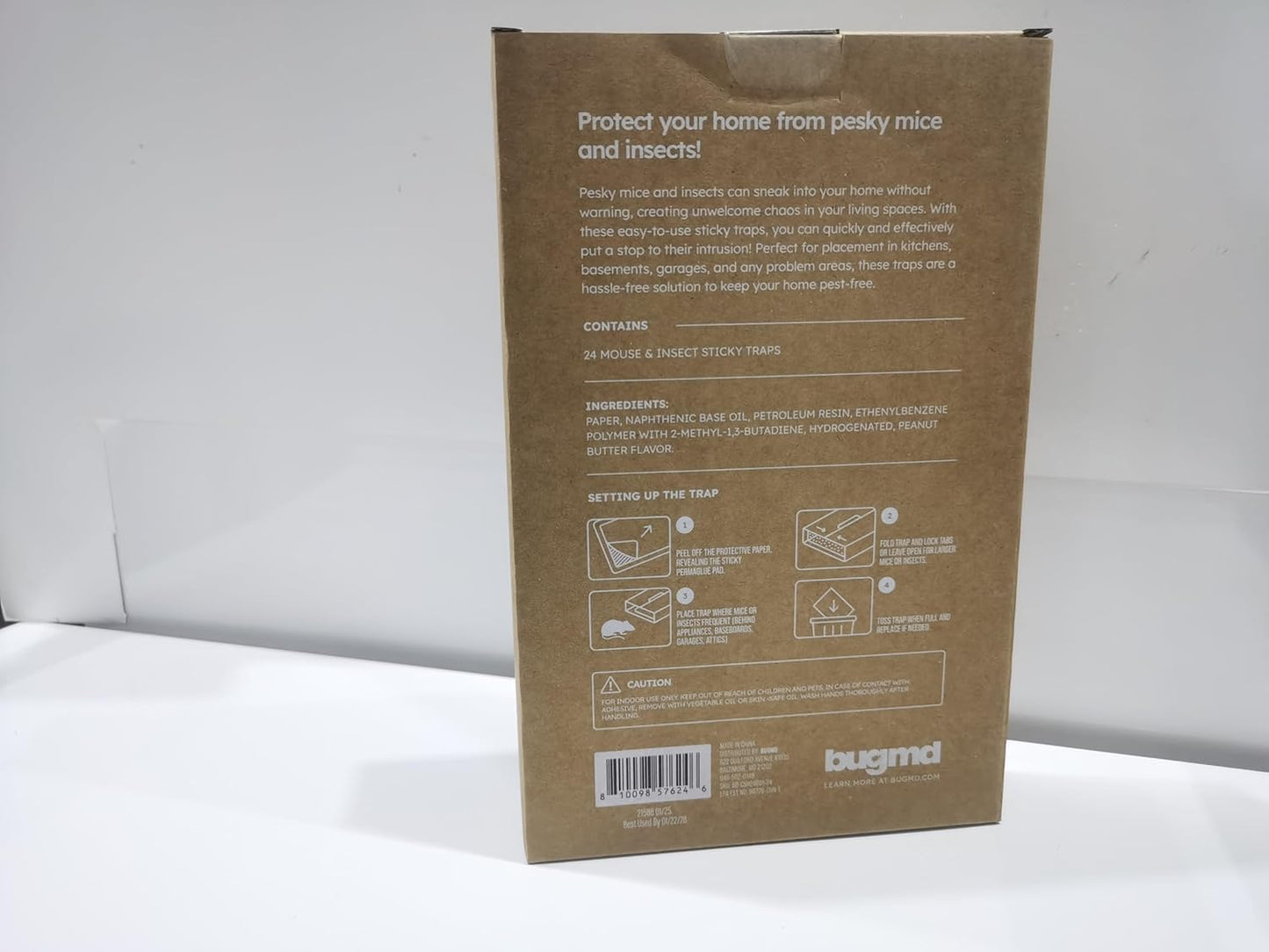 BugMD CatchShield Glue & Sticky Traps for Mice, Rats & Insects – Non-T