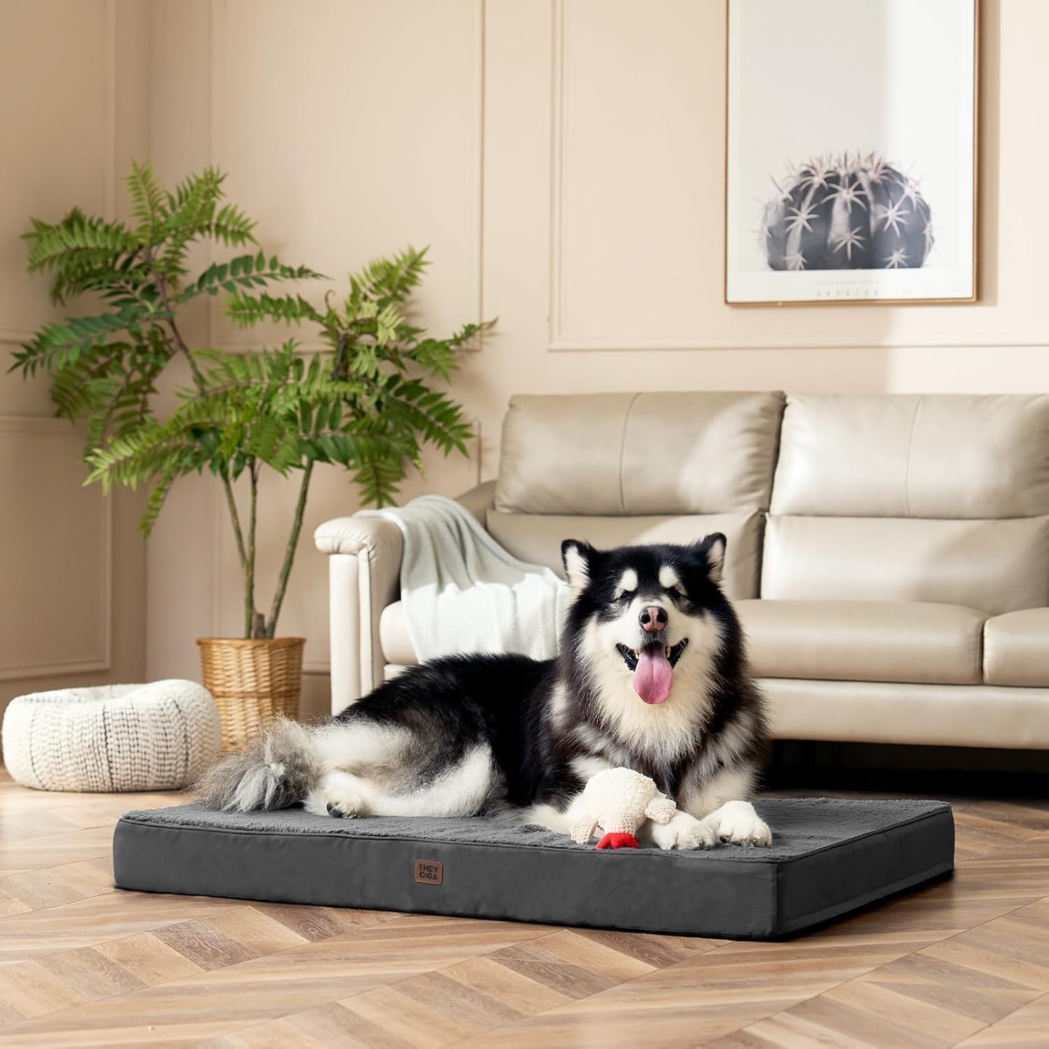 EHEYCIGA Orthopedic XL Dog Beds for Extra Large Dogs with Removable Wa