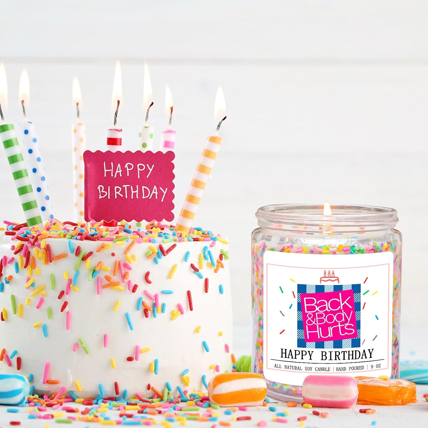 Homsolver Birthday Candles Gifts for Her and Him, Birthday Gifts for W