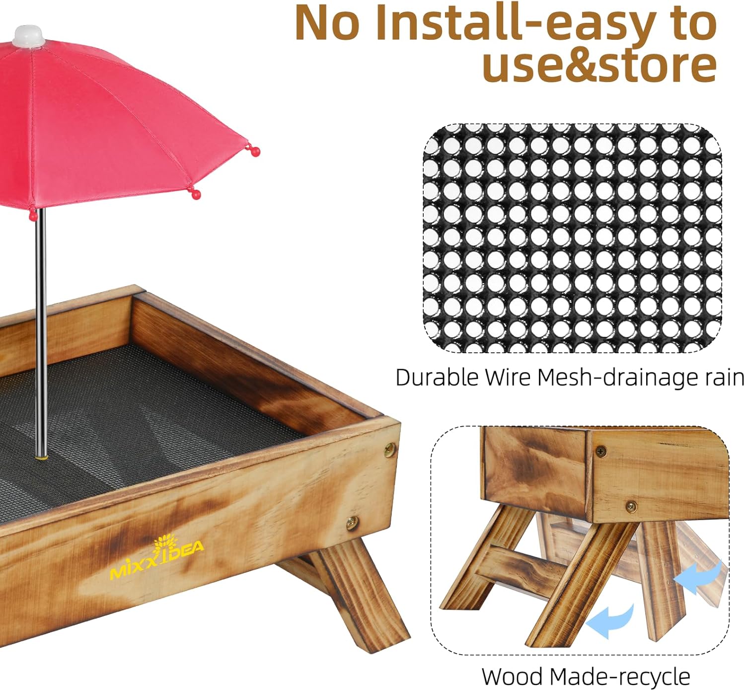 Ground Bird Feeder for Outdoors Bird&Squirrel Feeder Wooden Chicken Pi