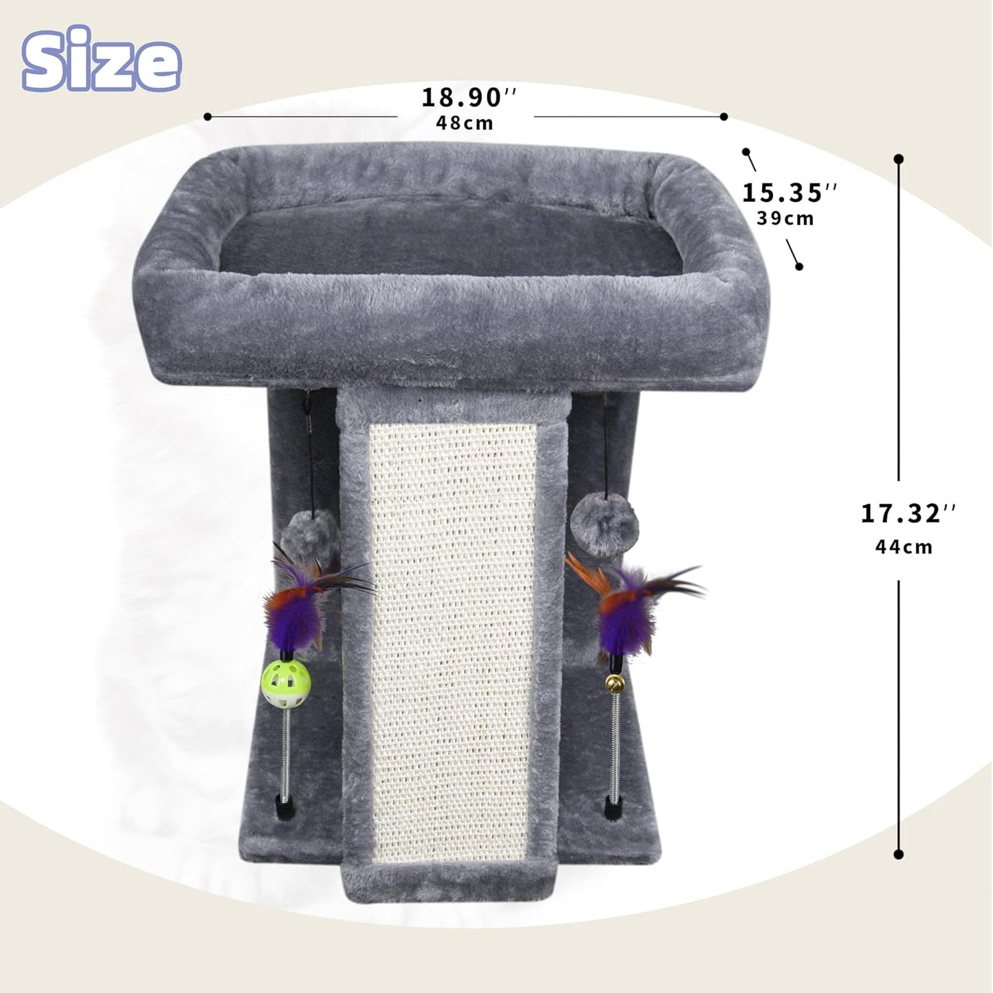 TWDEPART Cat Tree Tower with Cat Scratching Post for Indoor Cats, Acti