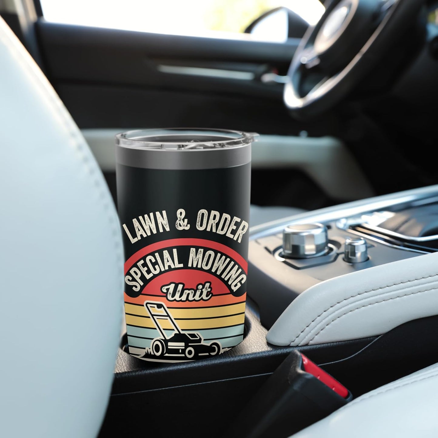 Lawn & Order Special Mowing Unit Humor Stainless Steel Insulated Tumbler