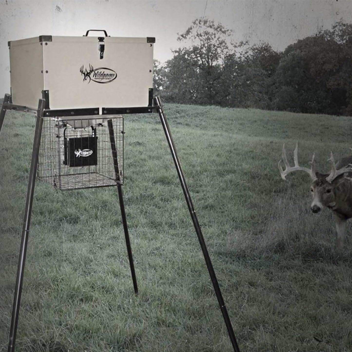 WILDGAME INNOVATIONS Varmint Cage Weather-Resistant Durable Steel Varmint Guard for Hunting Game Feeder & Power Control Unit