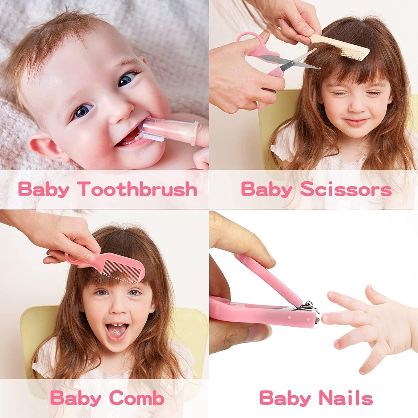 Baby Grooming Kit, Infant Safety Care Set with Hair Brush Comb Nail Cl
