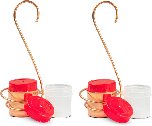 Monarch Abode Hanging Hummingbird Feeders for Outdoors – Pure Copper H