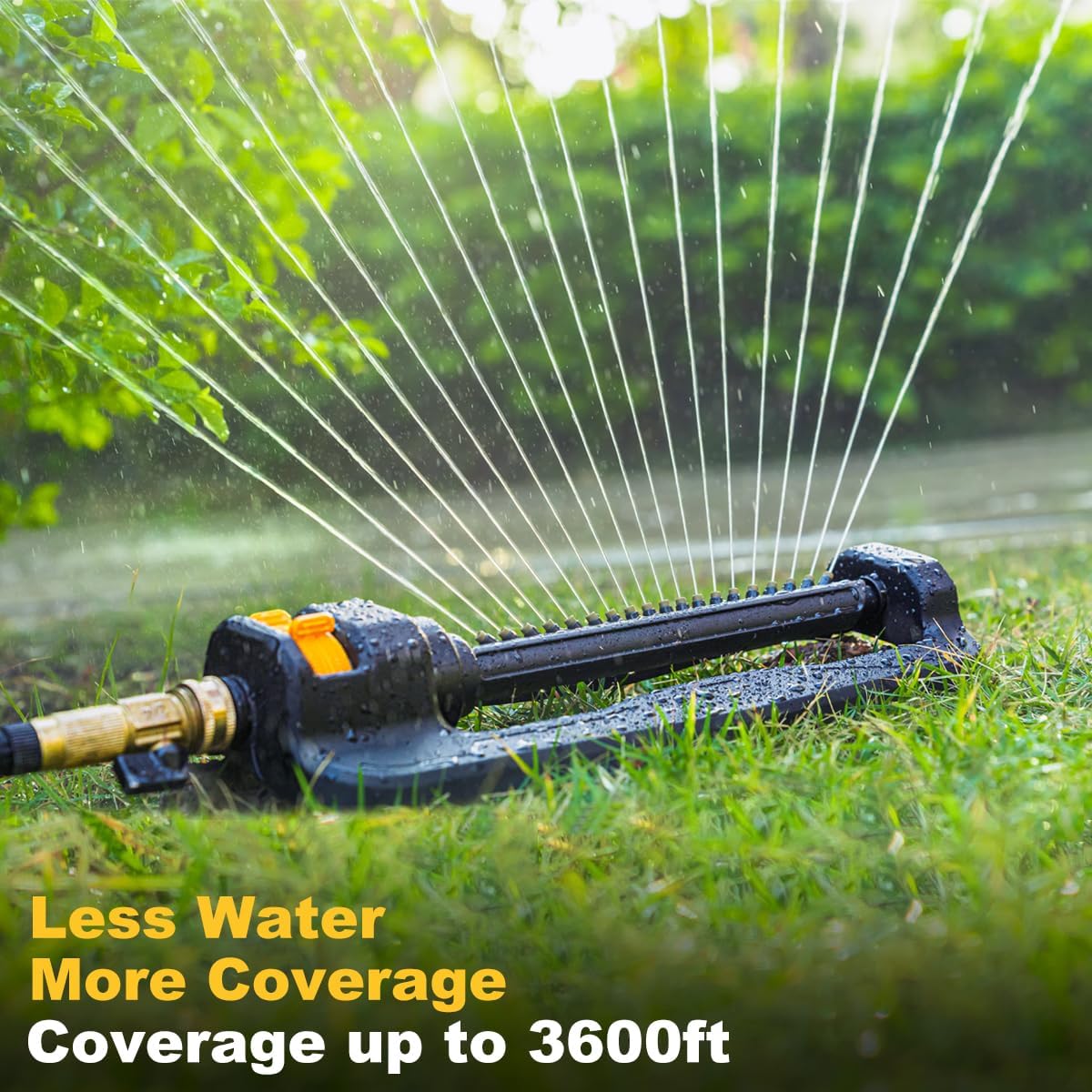 FANHAO Oscillating Sprinkler for Yard, Garden and Flower Beds, Covers 