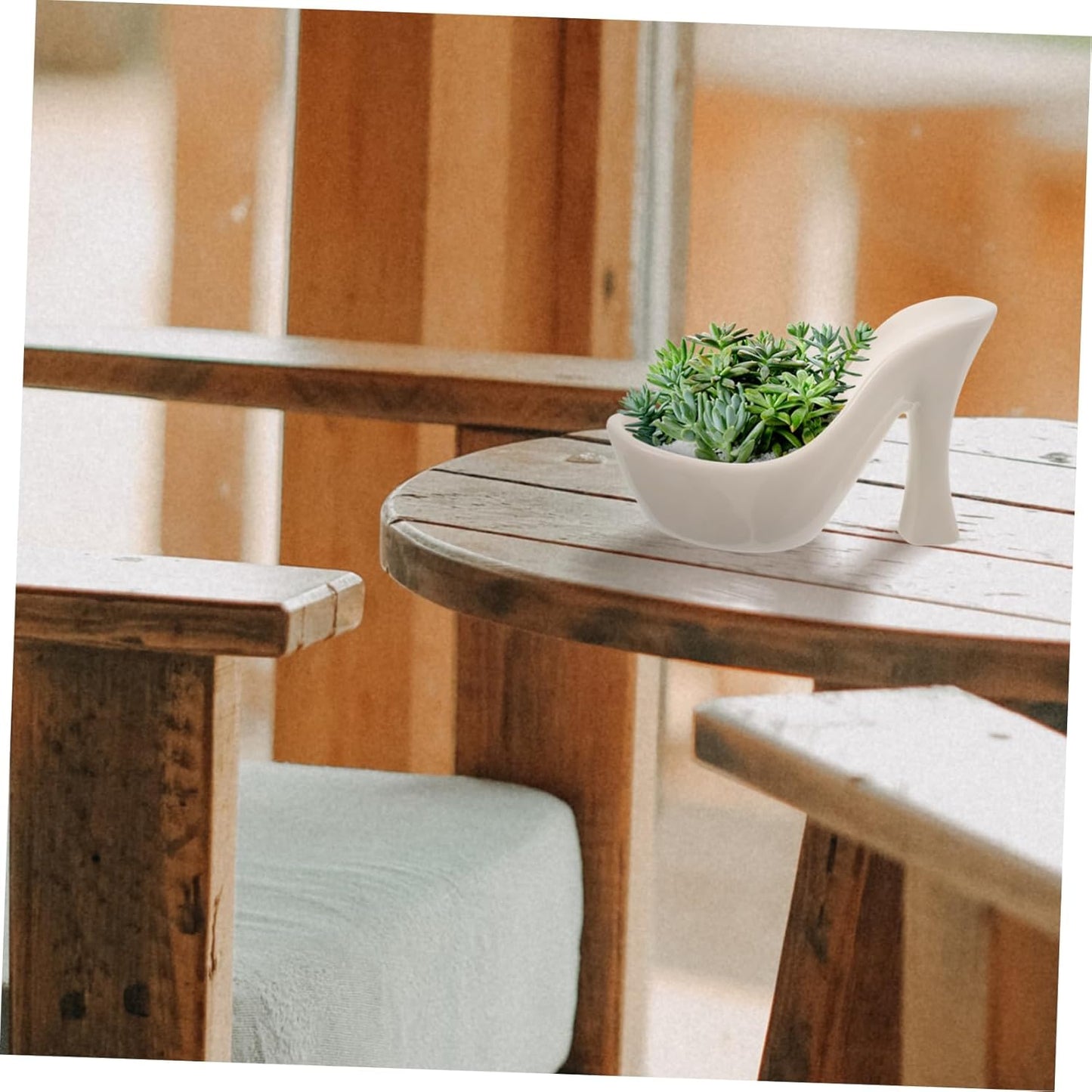Milisten High Heel Shaped Ceramic Flower Pot for Succulents Indoor Pla