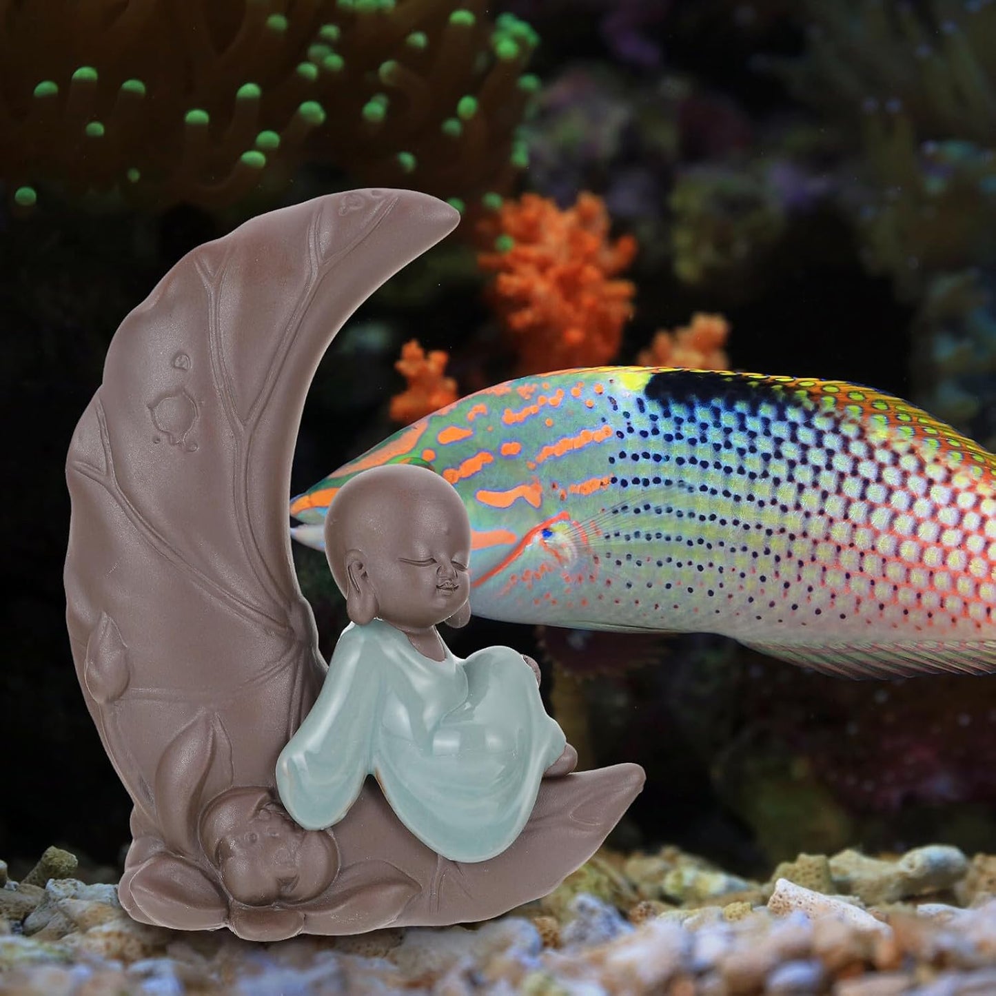 Ceramic Hydroponic Vase for Desktop Floral Arrangement, Fish Tank Deco