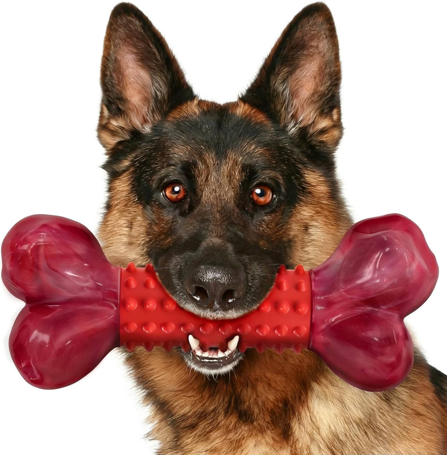 Apasiri Tough Dog Toys for Aggressive Chewers Beef Flavor: 8" Dog Chew