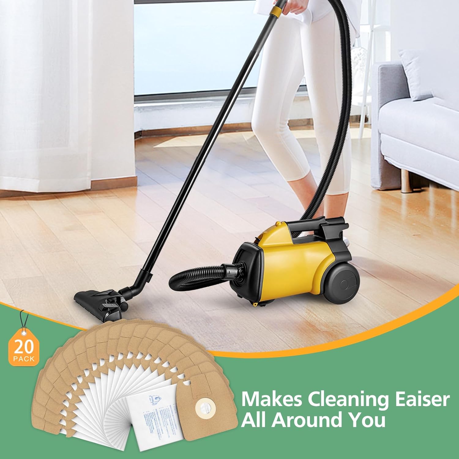 20 Pack Style MM Vacuum Bags Compatible with Eureka Style MM Eureka Mi