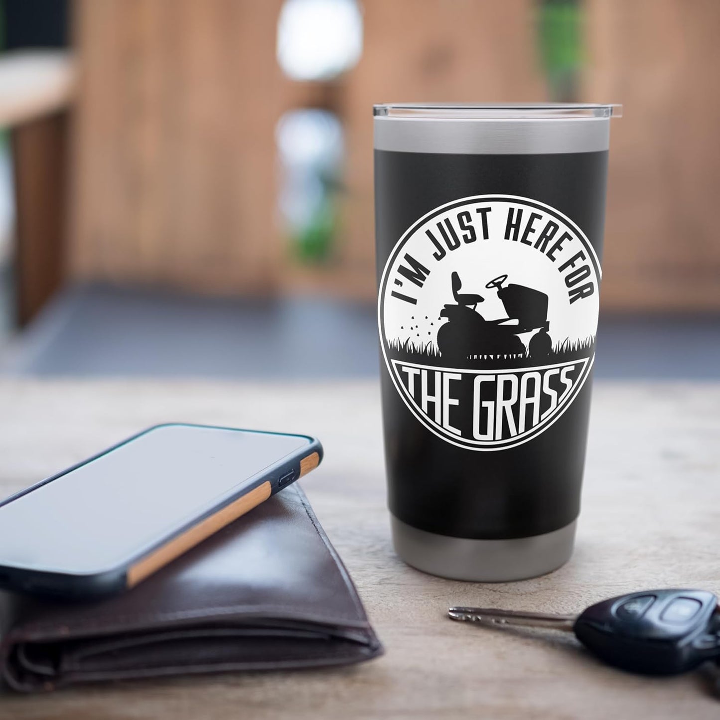 Funny Lawn Mowing for Landscapers Gardening Lawn Care Stainless Steel Insulated Tumbler