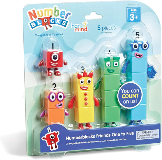 hand2mind Numberblocks Friends One to Five, Action Figure Set, Toy Fig