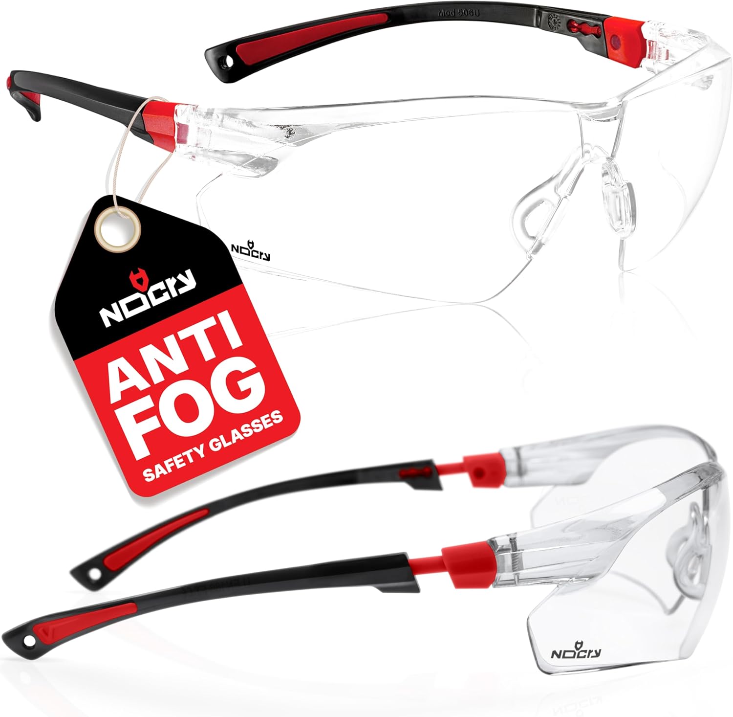 NoCry Clear Safety Glasses for Men and Women with Anti-Fog and Scratch