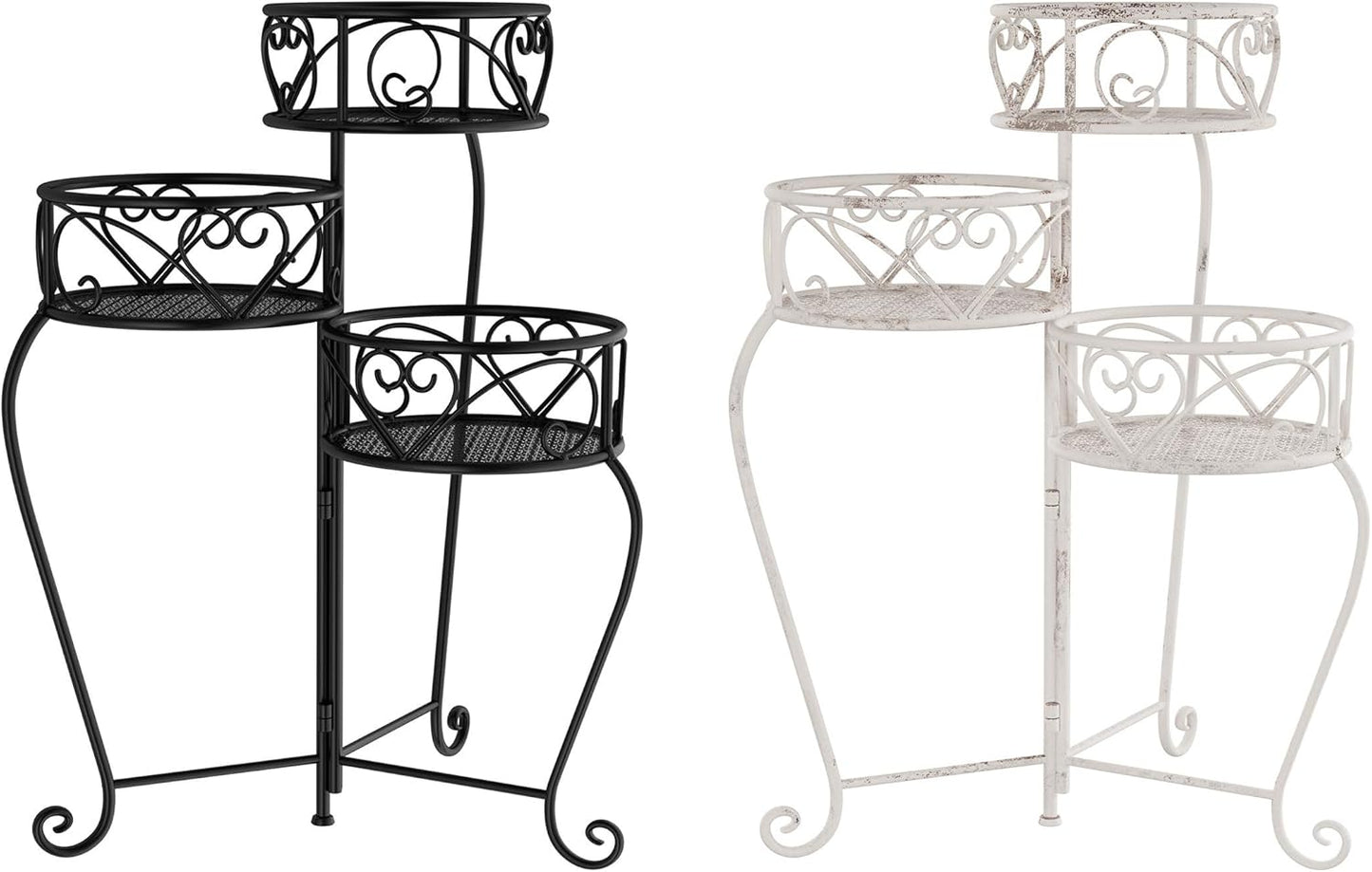 Pure Garden Tricycle Plant Stand 2-Tiered Indoor or Outdoor Decorative