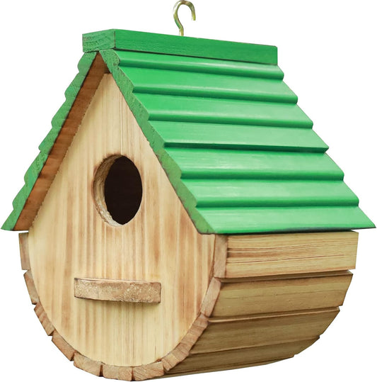 STARSWR Bird House,Outdoor Birdhouse, Wooden Bird Houses for Outside Clearance Bluebird Finch Cardinals Hanging Birdhouse Garden Viewing