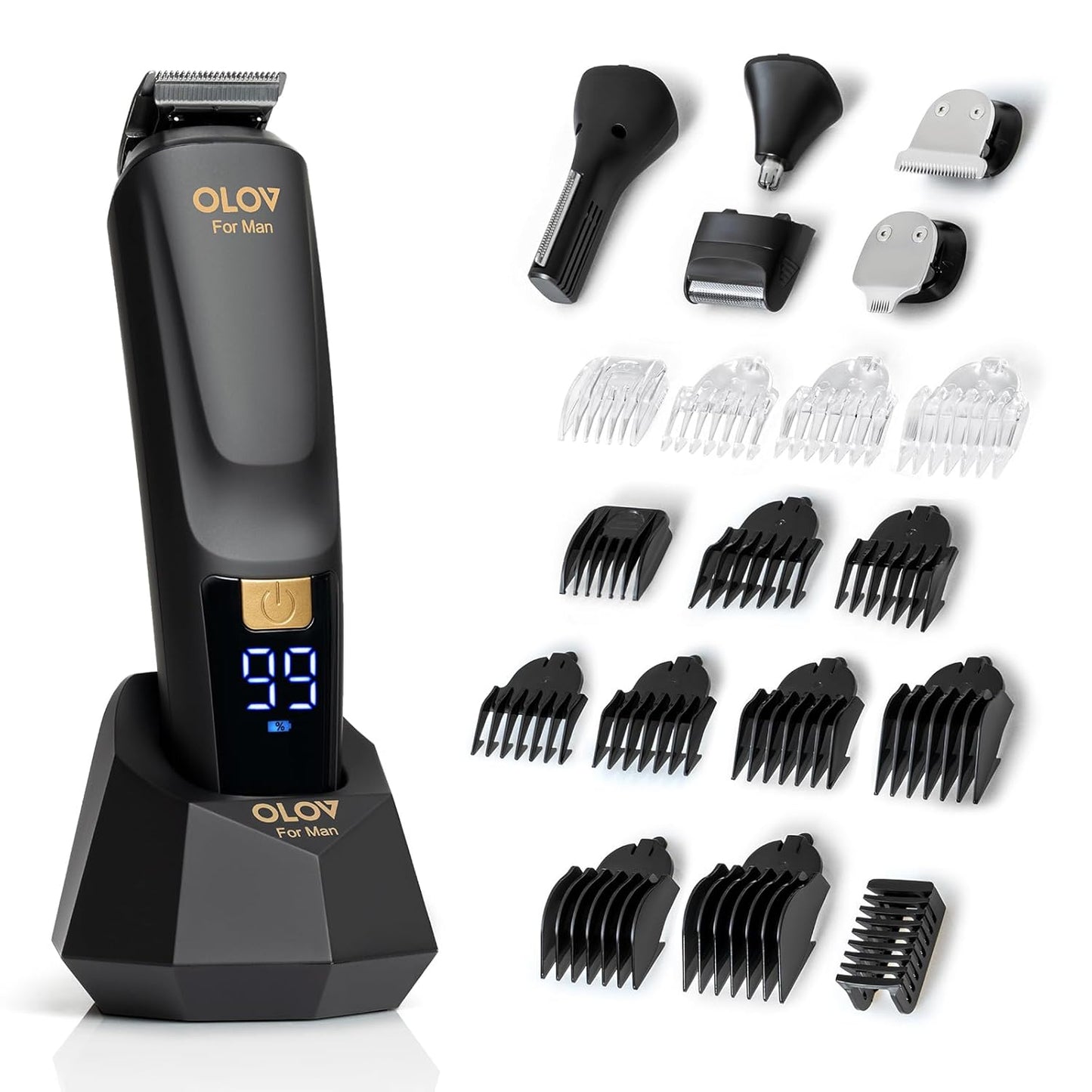 Beard Trimmer, 21 Piece All-in-One Mens Grooming Kit and Hair Clipper,