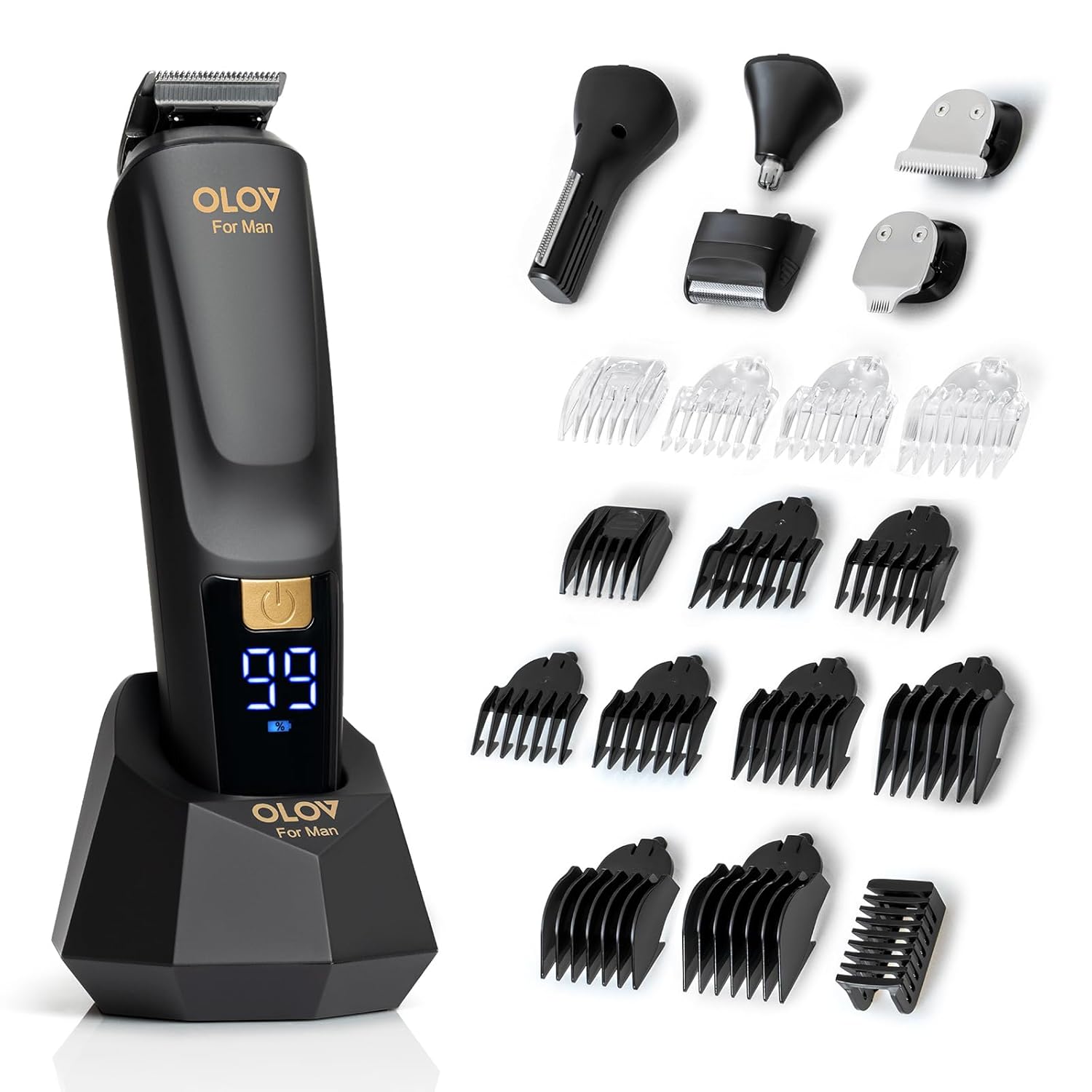Beard Trimmer, 21 Piece All-in-One Mens Grooming Kit and Hair Clipper,