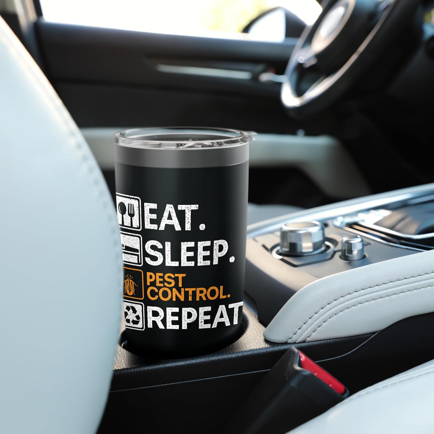 Eat Sleep Pest Control Exterminator Pest Control Stainless Steel Insulated Tumbler