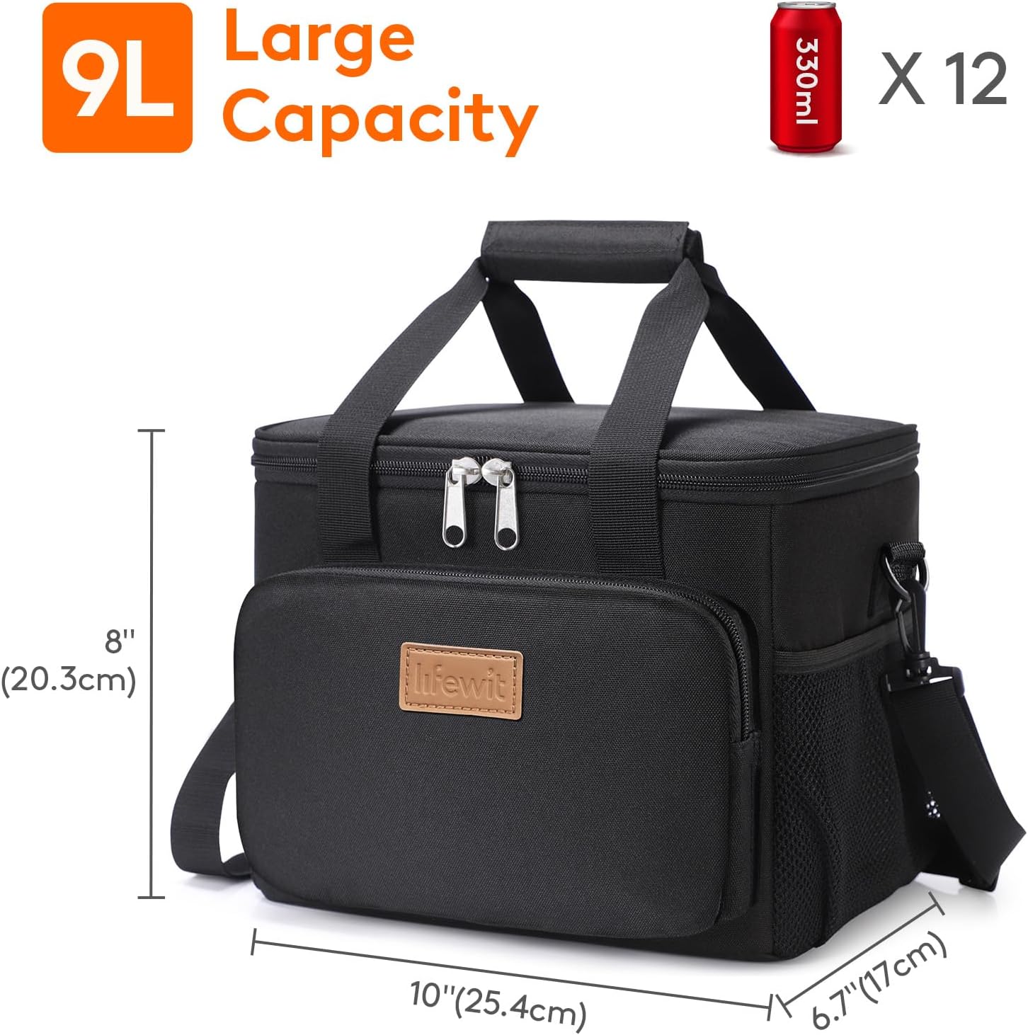 Lifewit Medium Lunch Bag Insulated Lunch Box Soft Cooler Cooling Tote 