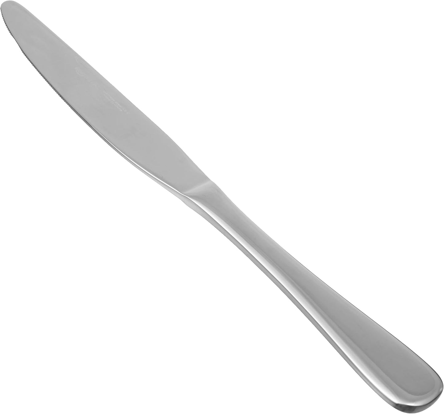 Amazon Basics Stainless Steel Dinner Knives with Round Edge, Silverwar