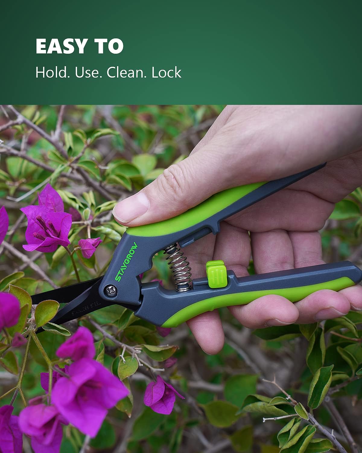 2pcs 6.5" Pruning Shears for Gardening, Ultra Sharp Garden Scissors fo