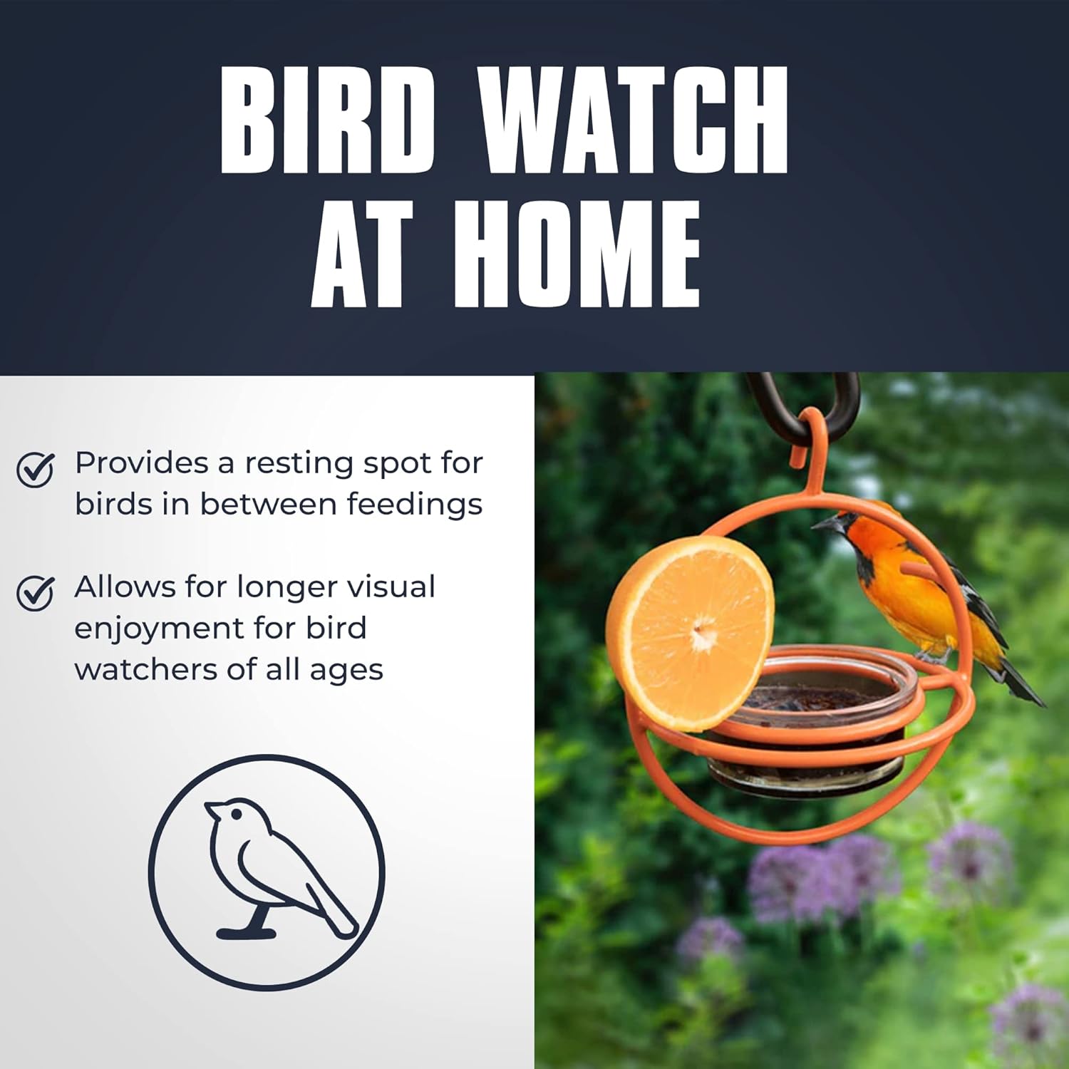 Monarch Abode Hanging Bird Feeder for Outdoors – Hanging Oriole Birdfe