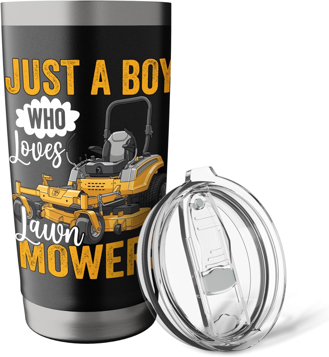 Just A Boy Who Loves Lawn Mowers Zero Turn Lawn Mower Stainless Steel Insulated Tumbler