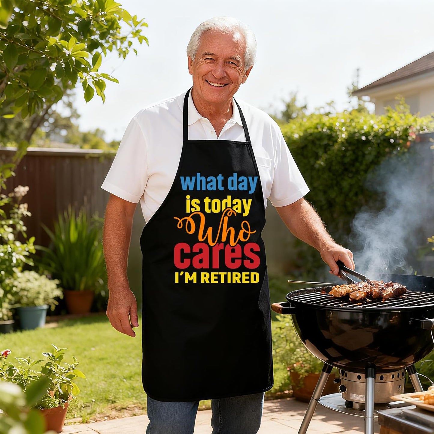 Retired Aprons for Women Men, Retirement Gifts for Grandpa Grandma Dad