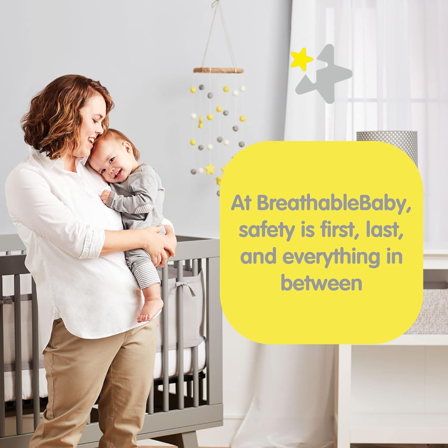 BreathableBaby Breathable Mesh Liner for Full-Size Cribs, Classic 3mm 
