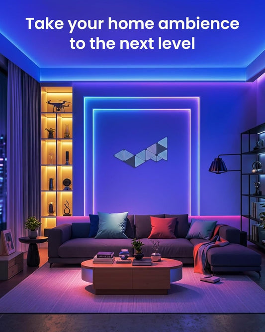 VOLIVO LED Strip Lights for Bedroom 200ft, Smart Bluetooth RGB Light S