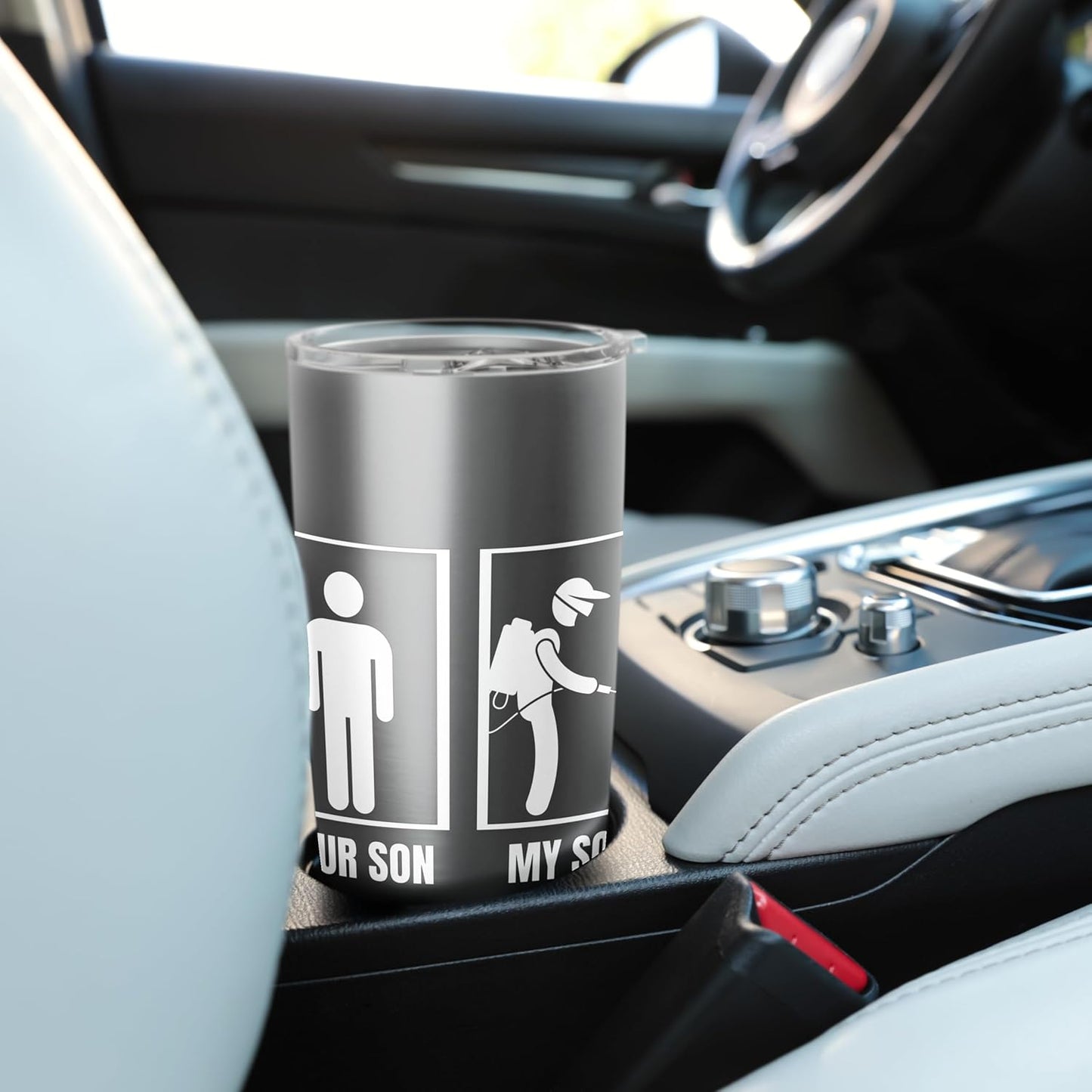 Pest Control Your Son My Son Dad Mom Funny Exterminator Stainless Steel Insulated Tumbler
