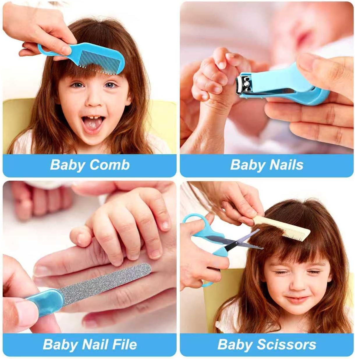 Baby Grooming Kit, Infant Safety Care Set with Hair Brush Comb Nail Cl